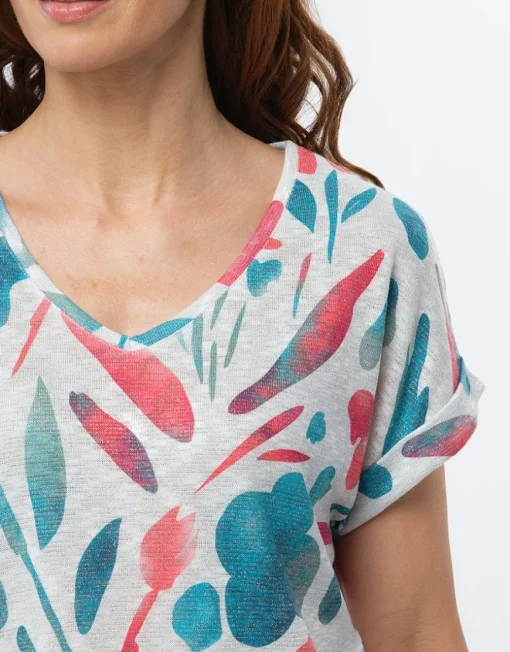T-shirt imprimé brillant