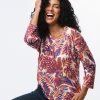 T-shirt imprimé feuillage
