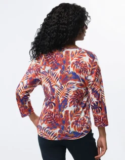 T-shirt imprimé feuillage