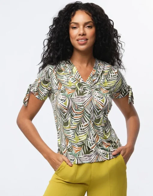 T-shirt imprimé kaki