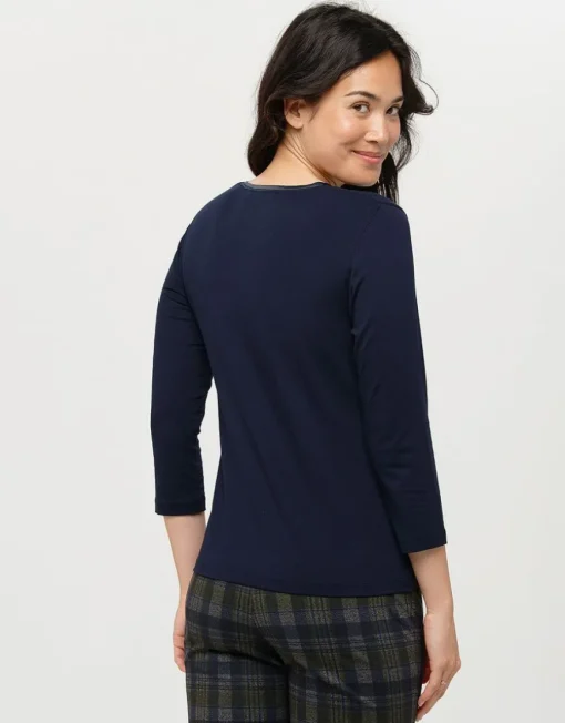 T-shirt marine imprimé