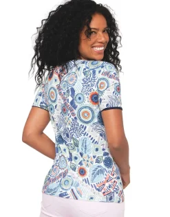 T-shirt motif bleu