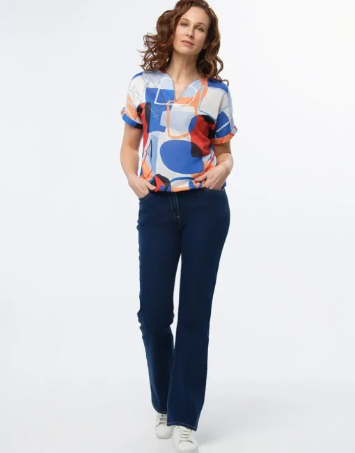 T-shirt motif géométrique