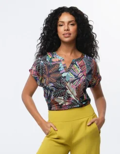 T-shirt multicolore motif
