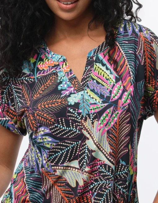 T-shirt multicolore motif