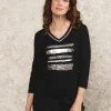 T-shirt noir fantaisie