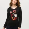 T-shirt noir motif pop