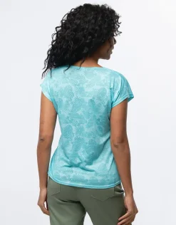 T-shirt turquoise motif