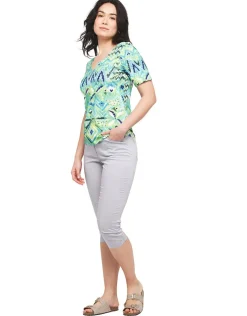 T-shirt vert imprimé
