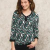T-shirt vert noir motif