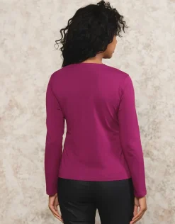 T-shirt violet coton