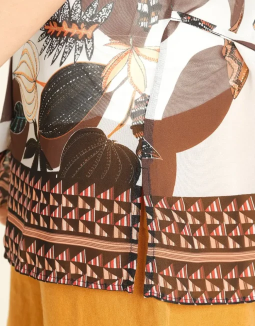 Tunique en voile marron