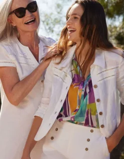 Veste 100% lin blanc