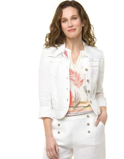 Veste 100% lin blanc