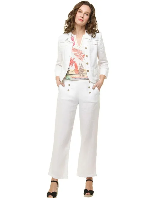 Veste 100% lin blanc