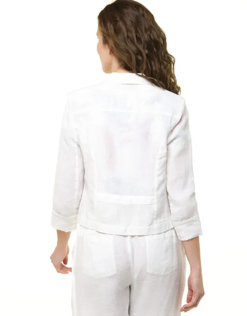 Veste 100% lin blanc