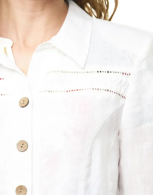 Veste 100% lin blanc