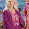 Veste 100% lin violet