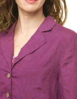 Veste 100% lin violet