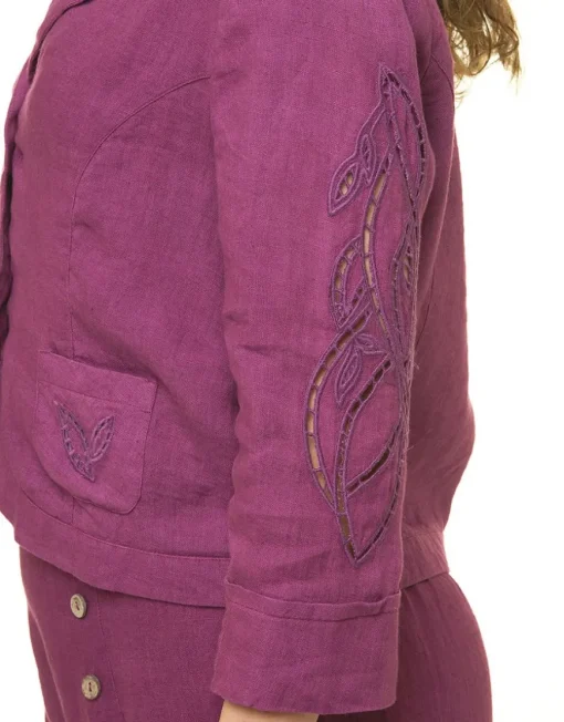 Veste 100% lin violet