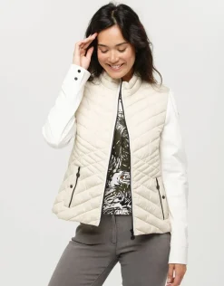 Veste beige bi-matière