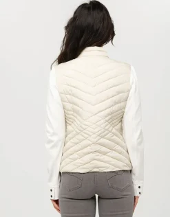 Veste beige bi-matière