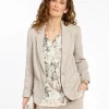 Veste beige col tailleur