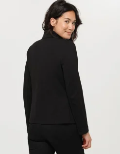 Veste bi-matière noir