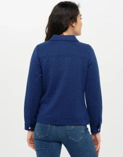 Veste boutonnée bleu