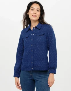 Veste boutonnée bleu