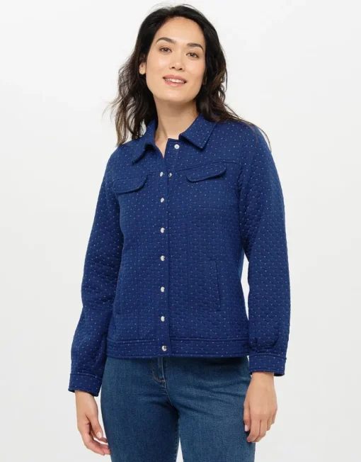 Veste boutonnée bleu
