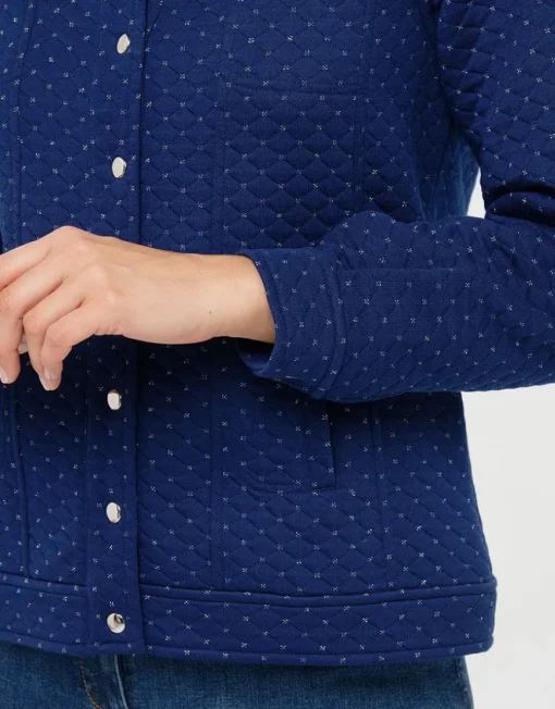 Veste boutonnée bleu