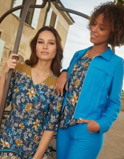 Veste chic bleu azur
