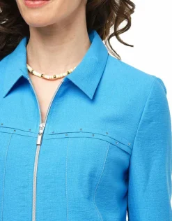 Veste chic bleu azur