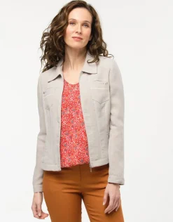 Veste chic courte beige