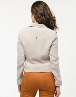 Veste chic courte beige