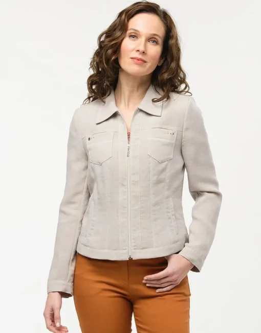 Veste chic courte beige
