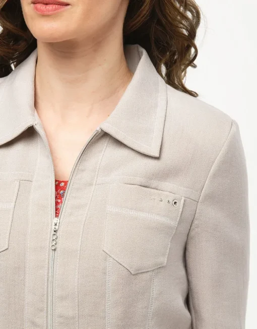 Veste chic courte beige