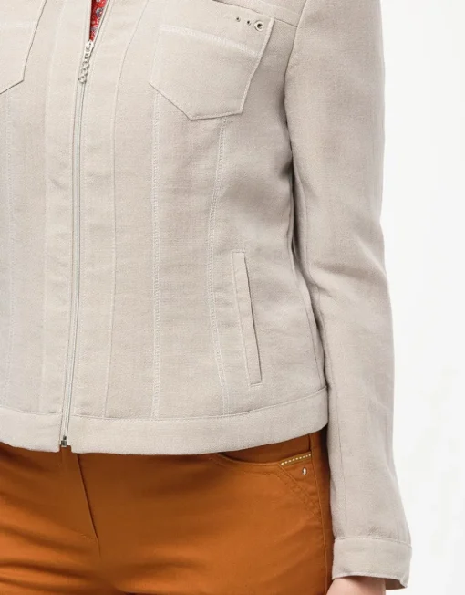 Veste chic courte beige