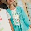 Veste chic turquoise