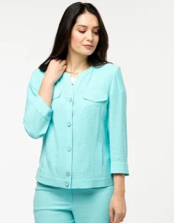 Veste chic turquoise