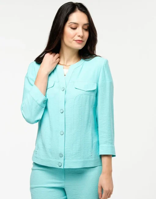 Veste chic turquoise
