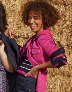 Veste coton fuchsia