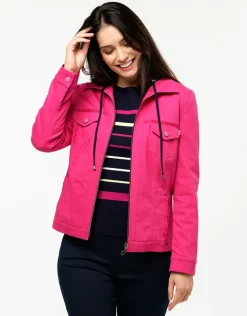 Veste coton fuchsia