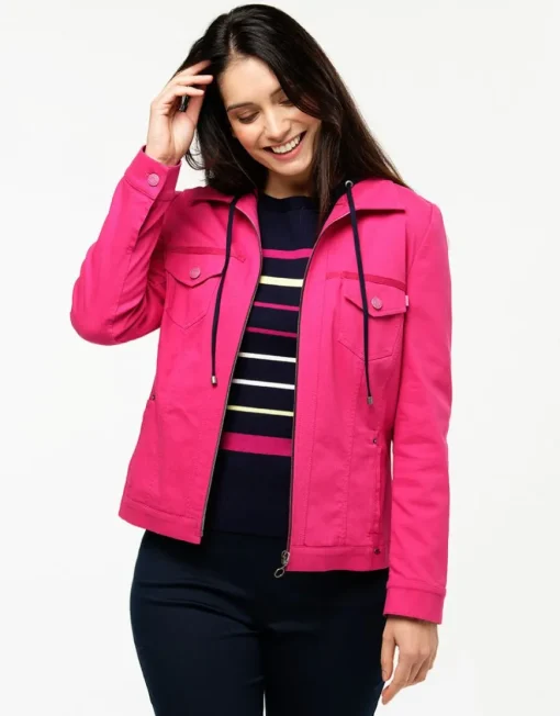 Veste coton fuchsia