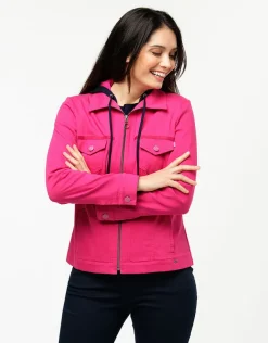 Veste coton fuchsia