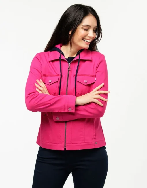 Veste coton fuchsia
