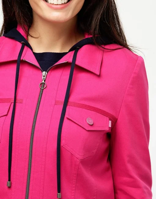 Veste coton fuchsia