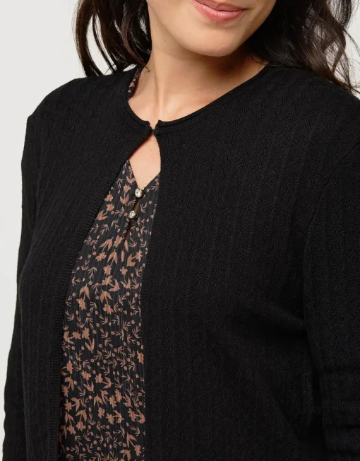 Veste courte maille noire