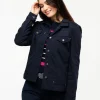 Veste courte marine coton